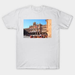 Plaza Mayor with City Hall in evening light, Salamanca, Spain T-Shirt